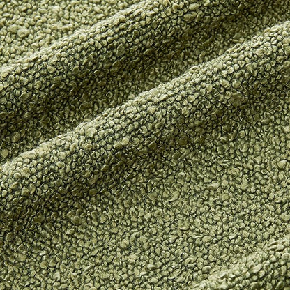 Mixhug Decorative Boucle Throw Pillow Covers, Olive Green, 18 x 18 Inches, Pack of 2 - Textured Boho Pillow Covers for Couch and Bed