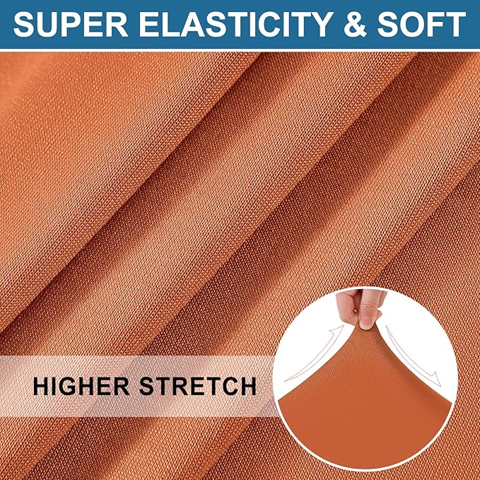 Smiry Printed Couch Cushion Covers, Stretch Soft Couch Covers for Sofa, Washable Non-Slip Sofa Slipcover Furniture Protector for Indoor and Outdoor (2 Pack, Rust)