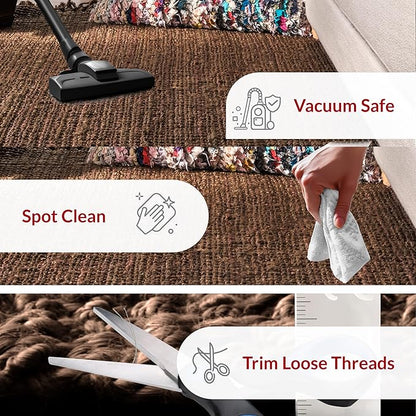 Nuloom Daniela Chocolate, 5' x 7'6", Handmade, Jute, Tassel, Soft and Textured, High Traffic, Stain Resistant, Easy Clean, Durable Area Rug for Bedroom, Living Room, Dining Space, Foyer, Entryway
