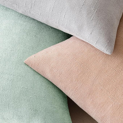 MIULEE Pack of 2 Decorative Throw Pillow Covers Soft Chenille Throw Pillows Solid Textured Cushion Covers for Spring Couch Sofa Bedroom Living Room 20x20 Inch, Light Green
