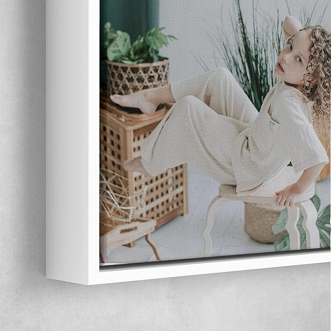 Personalized Custom Canvas Prints: Photo On Canvas (White, 18X24) Transform Your Photos into Stunning Framed Wall Art Digitally Printed Photo To Canvas Ideal for Home Decor, Gifts Keepsakes.Made in Texas, USA
