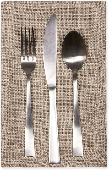 DII Variegated Tabletop Collection, Napkin Set, 20x20, Mushroom, 6 Piece