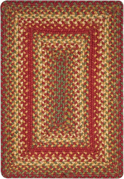 Homespice Cider Barn Jute Woven Placemats, Warm Country Rustic Decor, Set of 4, Red 13x19 Rectangle Table Mats - Vibrant Colors, Durable, Easy to Clean and Protects Furniture