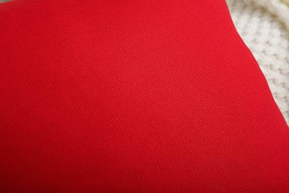TangDepot Handmade Decorative Solid 100% Cotton Canvas Throw Pillow Covers/Pillow Shams, (12"x18", Red)