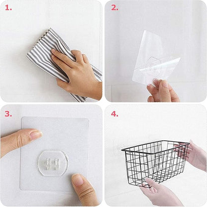4 Pack Wire Storage Baskets Household Metal Wall-Mounted Containers Organizer Bins for Kitchen Bathroom Freezer Pantry Closet Laundry Room Cabinets Garage Shelf, Medium