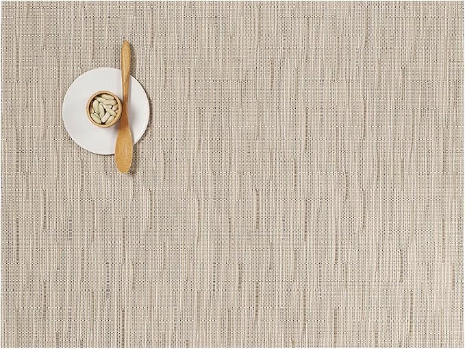 Chilewich Bamboo Placemats Set of 4 - Woven Rectangle Placemats - Reusable, Stain-Resistant, Indoor/Outdoor Tabletop Protection - 18.5" x 13.5" - Oat