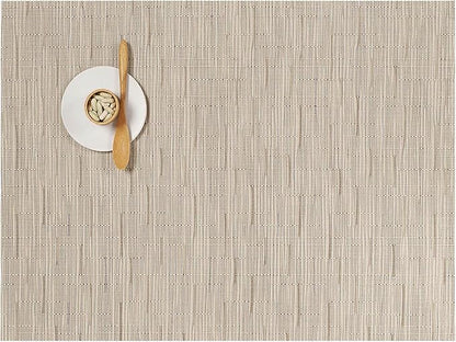 Chilewich Bamboo Placemats Set of 4 - Woven Rectangle Placemats - Reusable, Stain-Resistant, Indoor/Outdoor Tabletop Protection - 18.5" x 13.5" - Oat