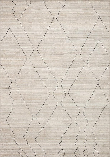 Loloi Darby Collection DAR-03 Sand/Charcoal 6'-7" x 9'-3" Area Rug