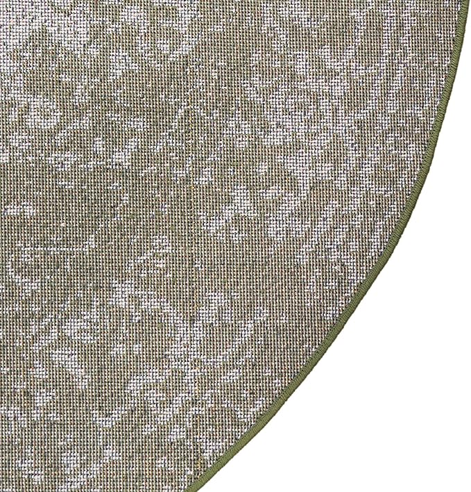 Rugs.com Arlington Collection Rug – 12 Ft Round Green Medium-Pile Rug Perfect for Kitchens, Dining Rooms