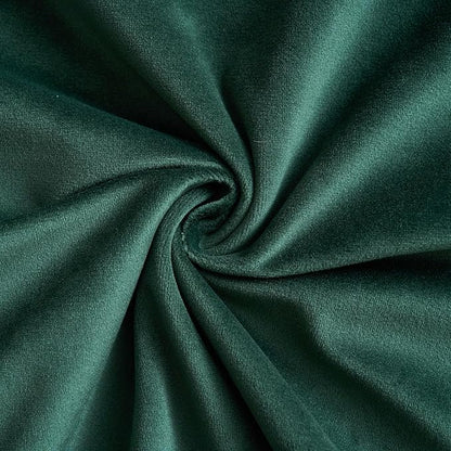 LIGICKY Set of 2 Christmas Dark Green Velvet Throw Pillow Covers Modern Minimalist Style Solid Decorative Red Rope Edging Soft Square Cushion Cases for Sofa Bedroom Party Décor, 18 x 18 inch
