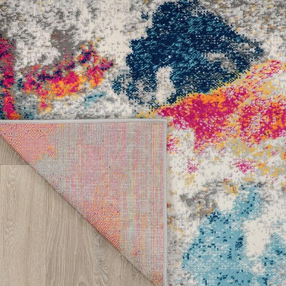 Rugshop Sky Collection Modern Abstract Area Rug 4' x 6' Multi