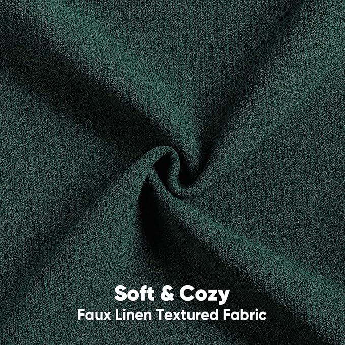 FUTEI Teal Chenille Decorative Throw Pillow Covers 26x26 Inch Set of 2,Soft Cozy Faux Linen Textured Euro Pillow Shams,Farmhouse Home Decor for Couch Living Room
