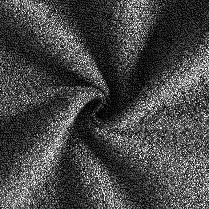 MIULEE 18x18 Inch Decorative Pillow Covers for Couch Bed Set of 2 Textured Boucle Neutral Winter Throw Pillows Dark Gray Accent Solid Cushion Pillowcases Sofa Livingroom Home Decor