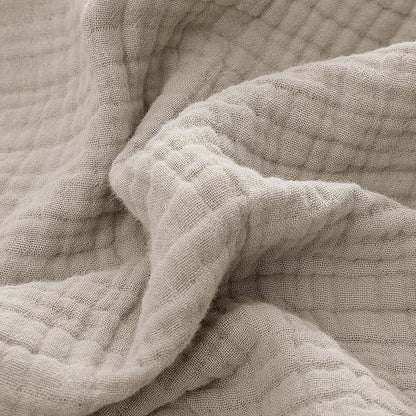 100% Cotton Muslin King Blanket (108" x 90") – A Luxuriously Soft, 4-Layer Lightweight and Breathable Gauze Blanket, Perfect for Year-Round use on beds, couches (Khaki, King)