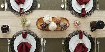 DII Variegated Tabletop Collection, Table Runner3x72, Taupe