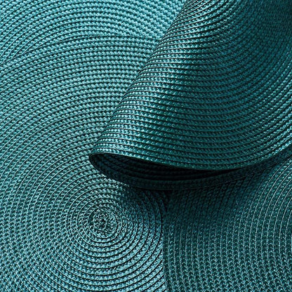 AHHFSMEI Round Braided Placemats 15 Inch Round Table Mats for Dining Tables Natural Woven Heat Resistant Place mats Set of 6 (Teal)