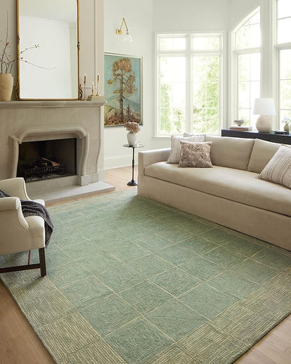Loloi Chris Loves Julia Francis Collection FRA-02 Green/Natural 11'-6" x 15' Area Rug