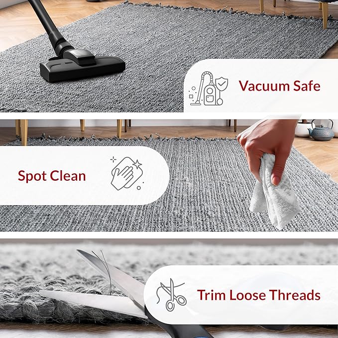 Nuloom Daniela Grey, 2'6" x 12', Handmade, Jute, Tassel, Soft and Textured, High Traffic, Stain Resistant, Easy Clean, Durable Runner for Bedroom, Living Room, Dining Space, Foyer, Entryway