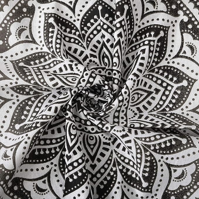 raajsee Indian Cotton Grey Black Tapestry Mandala Wall Hangings- Tapestry For Bedroom - Indie Wall Tapestry Hippie Room Decor - Boho Small Tapestrys Aesthetic 30x40 Inches
