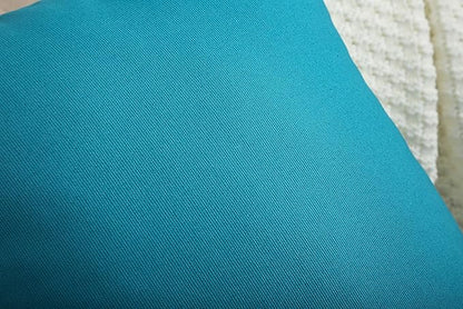 TangDepot Set of 2 Handmade Decorative Solid 100% Cotton Canvas Throw Pillow Covers/Cushion Covers, 45 Colors Available - (20"x20" 2 Pieces, Blue Ashes)