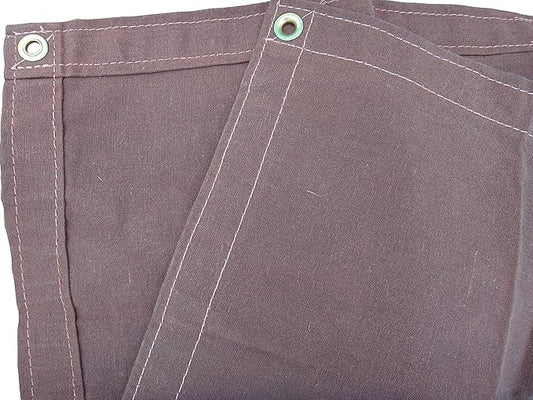 4 Ft. x 4 Ft. Brown 10 Oz. Canvas Tarp