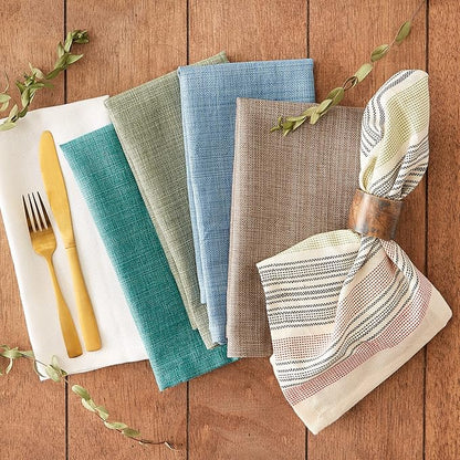DII Variegated Tabletop Collection, Napkin Set, 20x20, Artichoke Green, 6 Piece