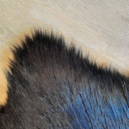 LAMBZY High Pile Super Fluffy Soft Faux Sheepskin Rug | Faux Sheepskin Rugs for Living Room Playroom Bedroom | Classic Super Soft to Touch Rug (6'x9', Black)