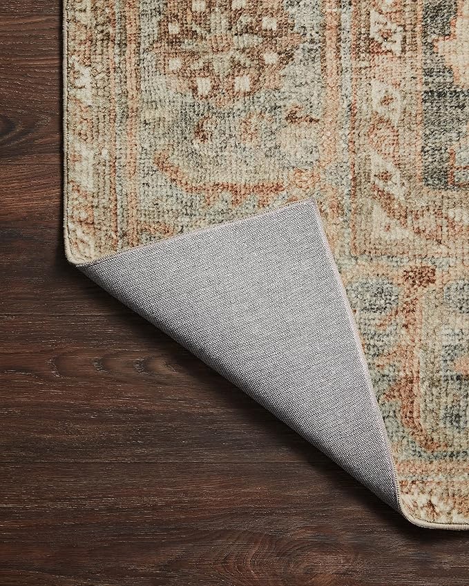 Loloi Margot Collection MAT-03 Ocean/Spice 8'-6" x 11'-6" Area Rug feat. CloudPile, No-Shed Easy Clean Large Patterned Area Rug for Living Room, Bedroom, Dining Area