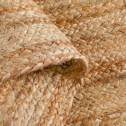 Hausattire Jute Braided Placemats 14x14 Inches Set of 4 Reversible Handwoven Boho Vintage Placemats for Kitchen Dining Tables|BBQ's Thanksgiving Decor Weddings Indoor & Outdoor Parties|Natural