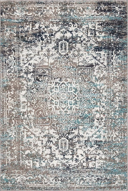 Rugs.com Arlington Collection Rug – 6' x 9' Grey Medium-Pile Rug Perfect for Living Rooms, Large Dining Rooms, Open Floorplans