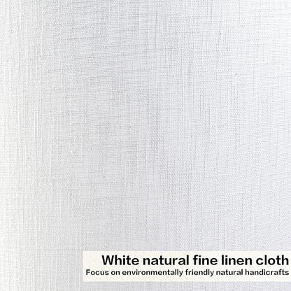 GO&SO White Textured Drum lampshade Medium Lamp Shade 13" Top x 13" Bottom x 10" High (Spider) Modern Linen Lamp Shades for Table Lamp Bedside Lamp Natural Linen Replacement Assembly is Required