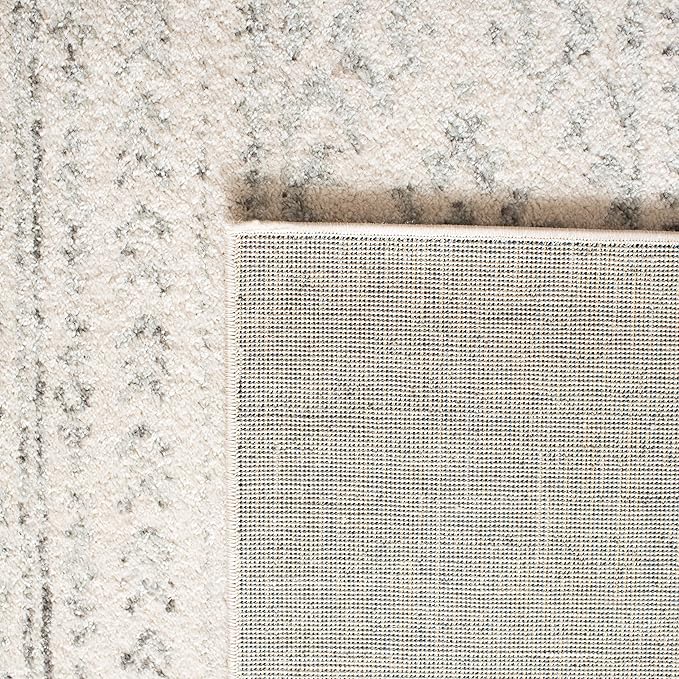 SAFAVIEH Area Rug 9x12 - Tulum Collection - Large - Ivory & Grey, Moroccan Boho Tribal Design, Non-Shedding & Easy to Clean, Ideal for Living Room, Bedroom, Dining Space (TUL272A)