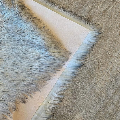 LAMBZY High Pile Super Fluffy Soft Faux Sheepskin Rug | Faux Sheepskin Rugs for Living Room Playroom Bedroom | Classic Super Soft to Touch Rug (8'x11', White/Black Tips)