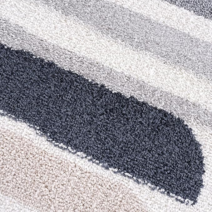 Abani Rugs Cream and Gray 5’3” x 7’6” (5'x8') Contemporary Neutral Paint line Area Rug. Superior Turkish Stain Resistant Area Rug