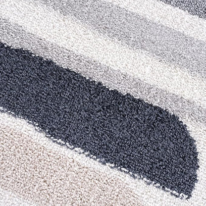 Abani Rugs Cream and Gray 5’3” x 7’6” (5'x8') Contemporary Neutral Paint line Area Rug. Superior Turkish Stain Resistant Area Rug
