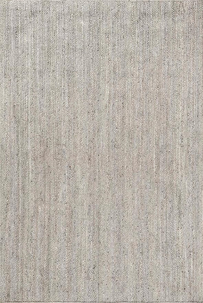 nuLOOM 4x6 Rigo Jute Hand Woven Area Rug, Grey, Solid Farmhouse Design, Natural Fiber, For Bedroom, Living Room, Dining Room, Hallway, Office, Kitchen, Entryway