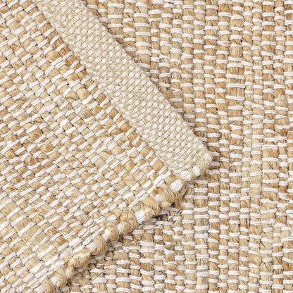 REDEARTH · Jute Cotton Area Rug - 4'x6' Rectangular Rug, Sustainable Handwoven, Non-Shedding, Soft & Durable – Reversible, Neutral Tones for Home Décor in Living Room, Dining Room, Bedroom, Set of 2