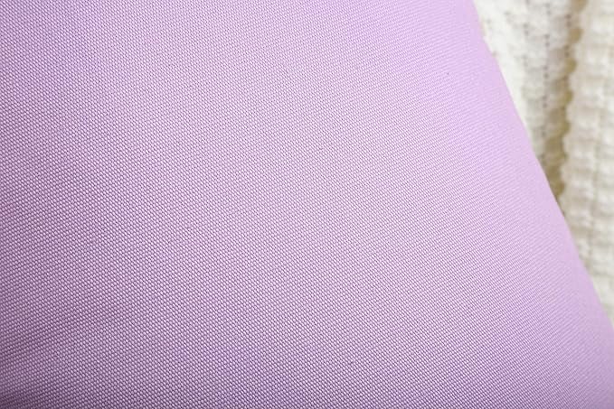 TangDepot Handmade Decorative Solid 100% Cotton Canvas Throw Pillow Covers/Cushion Covers, 45 Colors Available - (18"x18" 2 Pieces, Light Purple Lavende), 2 Count (Pack of 1)