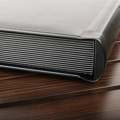 Tuscany Albums Professional Leatherette Bound Slip-in Photo Album, Holds 30 8x10 Photos (15 Page), Black