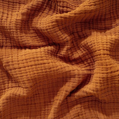 Muslin Blanket - Pure 100% Turkish Cotton Airy Soft Light Versatile Gauze Throw Blanket for Bed, Couch, Sofa (Cinnamon Brown, Twin XL Size (71" x 95" inch))