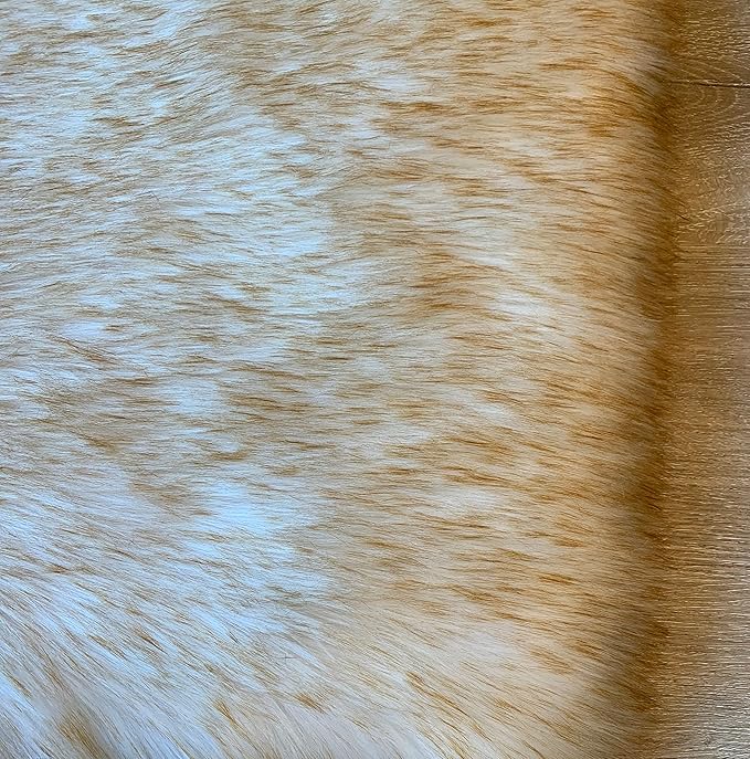 LAMBZY Faux Sheepskin Super Soft Hypoallergenic Silky Shag Rug for Living Room, Kids Room, Sofa (Triple Side by Side 3'x6', White/Brown Tips)