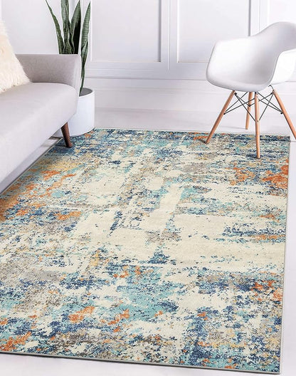 LUXE WEAVERS Kingsbury Abstract Multi 6x9 Area Rug 7663
