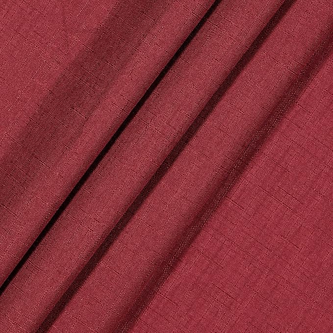 ECLIPSE Kendall Modern Blackout Thermal Rod Pocket Window Curtain for Bedroom or Living Room (1 Panel), 42" x 54", Ruby