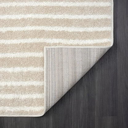 Abani Area Rug for Living Room -Nuevo 9' x 12' Beige Arch Pattern Area Rug, Soft and Durable Living Room Rug, Stain and Fade Resistant, Chic Modern Design, Pet & Kid Friendly