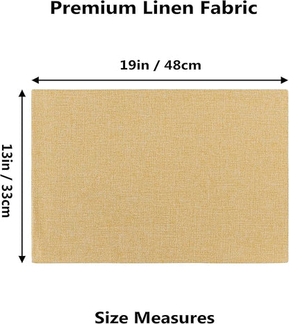 Home Brilliant Dining Placemats Set of 6 Heat Resistant Dining Table Place Mats for Kitchen Table for Placemats Decoration for Dinner Fall Winter Decor, 13 x 19 inches, Yellow