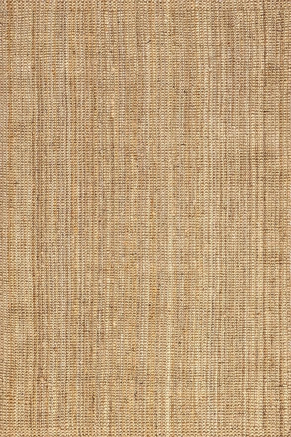 Nuloom Ashli Hand Woven, Natural, 4' x 6', Farmhouse, Jute, Soft and Textured, High Traffic, Stain Resistant, Easy Clean, Durable Area Rug for Bedroom, Living Room, Dining Space, Den, Foyer, Entryway