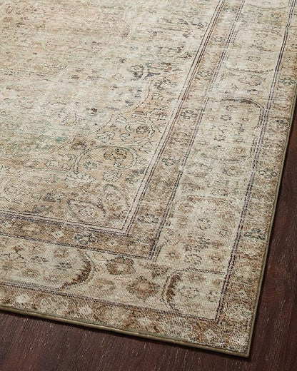 Loloi Margot Collection MAT-01 Antique/Sage 2'-6" x 11'-6" Runner Rug feat. CloudPile, No-Shed Easy Clean Large Patterned Area Rug for Living Room, Bedroom, Dining Area