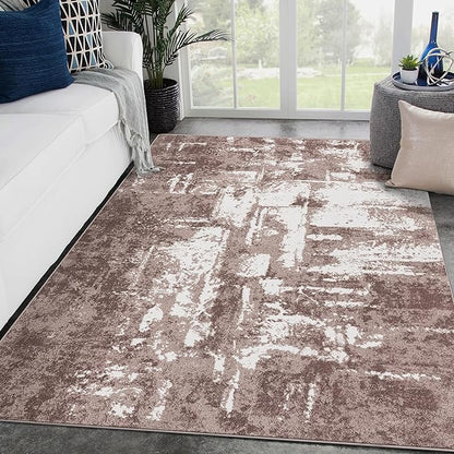 LUXE WEAVERS Hampstead Abstract Area Rug - Medium Pile, Modern Area Rug, Beige / 8 x 10