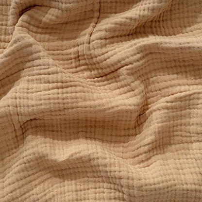 Muslin Blanket - Pure 100% Turkish Cotton Airy Soft Light Versatile Gauze Throw Blanket for Bed, Couch, Sofa (Beige, Twin XL Size (71" x 95" inch))