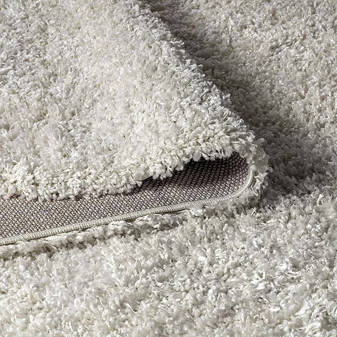 JONATHAN Y Mercer Shag Plush Tassel White Indoor Area Rug, 5x8, Contemporary, Modern, Easy-Cleaning for Living Room, Bedroom, Kitchen, Pet Friendly, Non-Shedding (MCR100A-5)